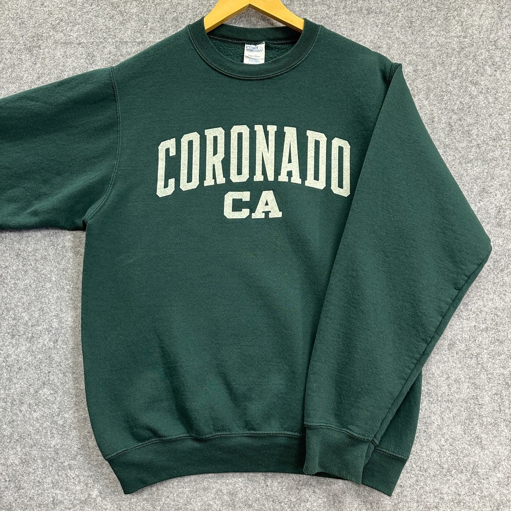 Port & Company Crewneck "CORONADO CA" Sweatshirt Unisex Size Small Green